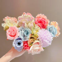 Diadema De Flores Coloridas Para Niñas Adorno De Cabello Simulación De Flor Corona De Novia Para Boda Accesorio Para Mujer - details 7