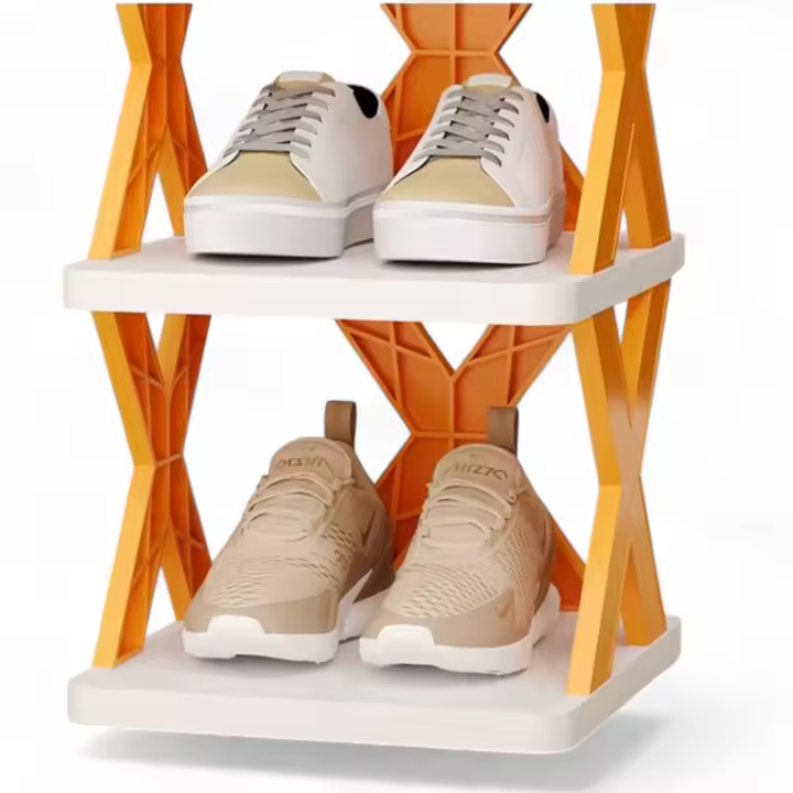 Estantes para zapatos 4 capas, color aleatorio,material plásticoorganizador de almacenamiento, estantes para zapatos desmontables, ahorra familia, estante para el hogar, estante para zapatos multicapa - 1