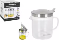 [500ML] Aceitera de borosilicato para Aceite Reciclado de Carne o Pescado, Con tapa y filtro de Acero, Aceitera Reciclaje de Vidrio con tapa Metalica, Aceitera Cristal Multiuso. - details 0