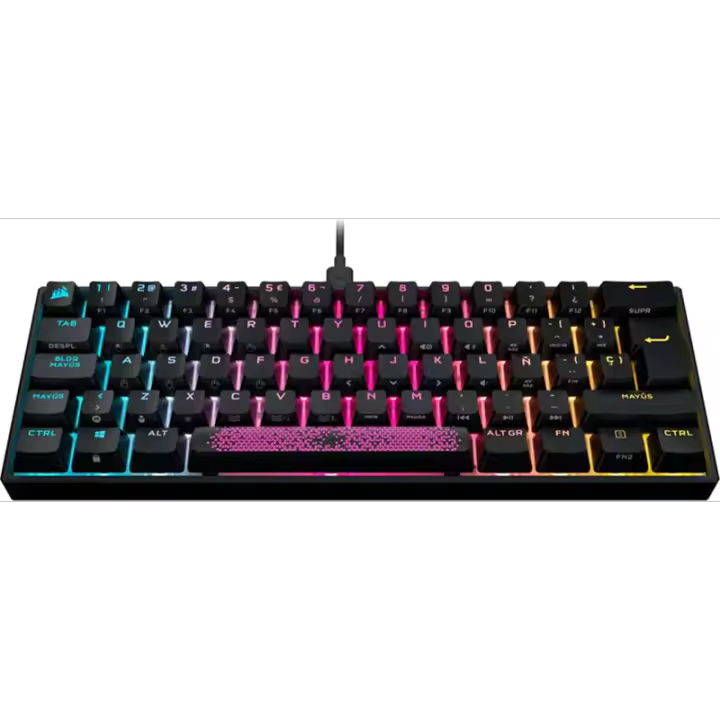 Corsair K65 Mini Gaming RGB Cherry MX Red Negro - 1