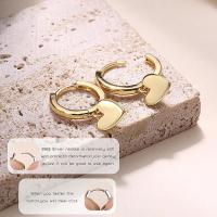 Aros de corazón para mujeres y niñas, dorados y plateados, con forma de corazón - details 1