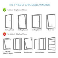 Sella De Ventana Impermeable Para Aire Acondicionado Portátil Ventanas Inclinadas Y Ásperas Instalación Fácil Tela Suave Ajustable Para Bafle - details 6