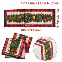 Corredor De Mesa De Lino Para Navidad 2024 Decoración Merry Christmas Regalo De Año Nuevo 2025 Material 100% Lino - details 5