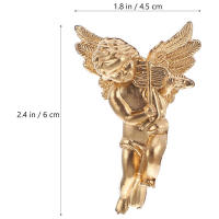 6 PCS Decoraciones De Ángel Para Árbol De Navidad En Oro Y Plata Miniaturas De Ángeles Para Colgar En La Navidad - details 4