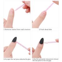 100/50Pcs Herramienta Profesional De Eliminación De Cutículas Con Doble Punta Y Cristal Reutilizable Accesorios De Manicura Para Uñas - details 3