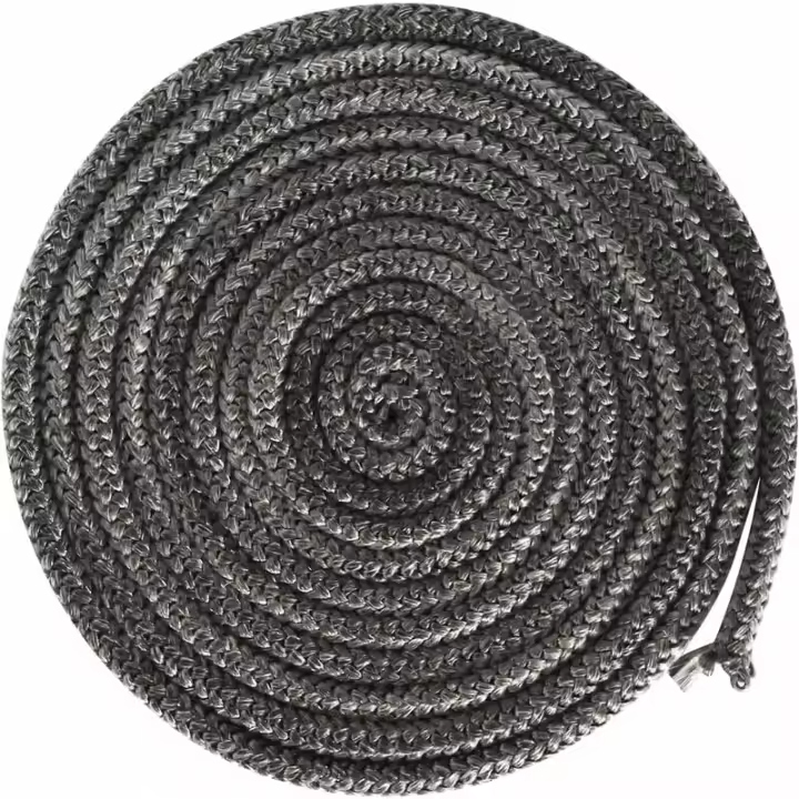 Junta de chimenea, 4 m, Junta de chimenea, Junta de puerta, Accesorios para chimeneas, Ahumadero, Cable de fibra de vidrio, Diámetro: 10 mm - 1