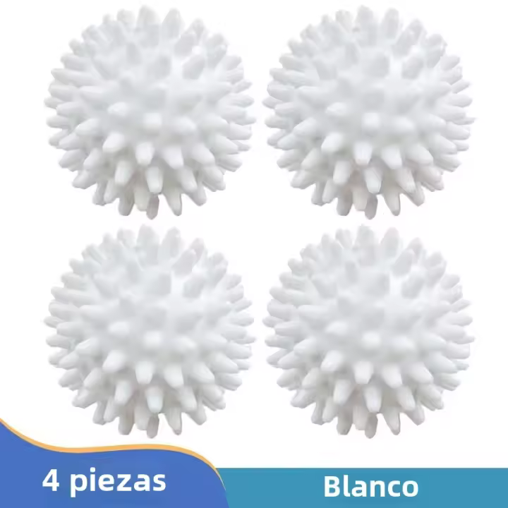 Juego De 4 Pelotas De Secado Reutilizables Para Lavandería PVC Bola De Suavizado De Tela Para Máquina De Secado Herramienta De Limpieza Doméstica - 1