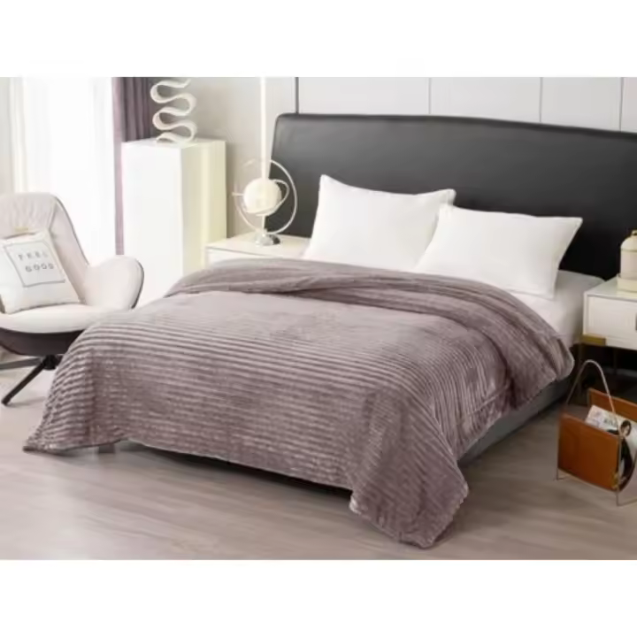 Manta doble cara coralina y sherpa 100% poliéster suave y caliente para invierno medidas 130 x160 cm 160 x 220 cm 220 x 240 cm manta sobre cama manta sofá - 1