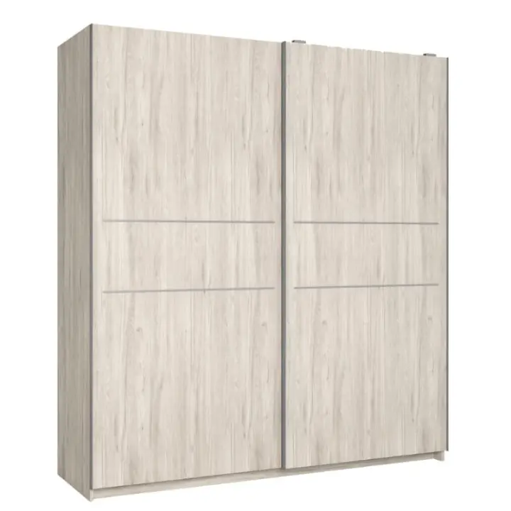 Miroytengo Armario ropero Siena 2 puertas correderas color sahara dormitorio habitación moderno mueble 182x201x56 cm - 1