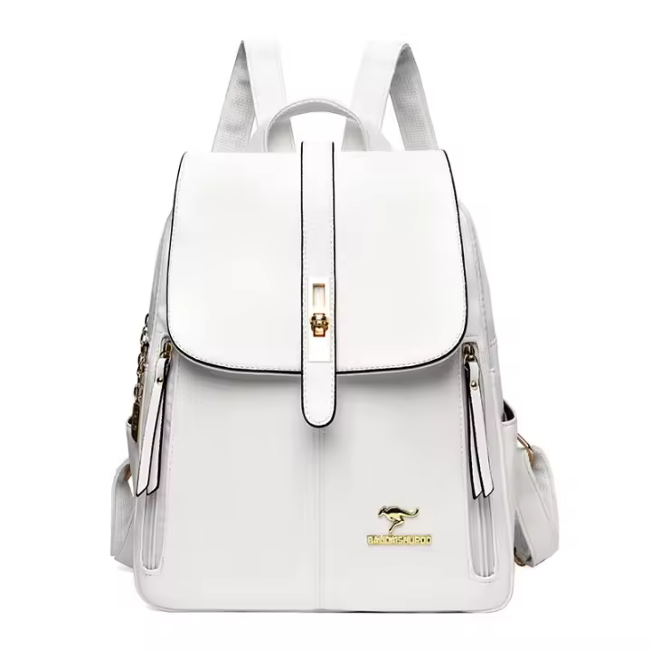 Mochilas de cuero de lujo para Mujer y Niña, Morral informal, Mochila Vintage Negra, mochilas escolares - 1