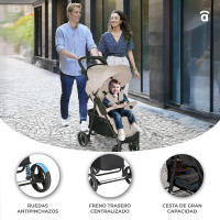 Asalvo Silla de Paseo América 3 – Carrito de Bebé Ligero y Resistente, Desde Recién Nacidos hasta 22 kg, Práctico, Cómodo y Fácil de Manejar - details 0