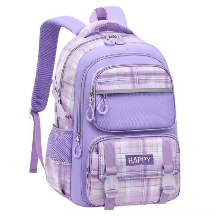 Mochila Estética DE LA mochara de La Tela Escocesa funcional de Bookbag TALKS LA Escuela Púrpura (only Bolso), moChila Linda PARES LA moChila de las niñas - 1