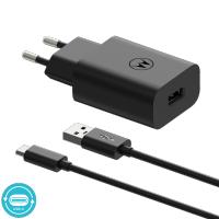 Motorola – Cargador carga rápida Turbopower 20W – Cargador rápido con tecnología QC 3.0 para teléfono móvil - Incluye cable 1m USB-A a USB-C - details 0