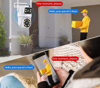 Cámara Solar Inteligente Tuya WIFI Con Doble Lente 8MP Vigilancia De Video Inalámbrica Exterior Cámara De Batería PTZ CCTV Doble Pantalla PIR Detectar - details 2