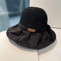 Sombrero De Paja Panamá Para Mujer Verano Protección UV Gran Alas Con Cordón Sombreros De Playa Y Viaje Al Aire Libre - details 7