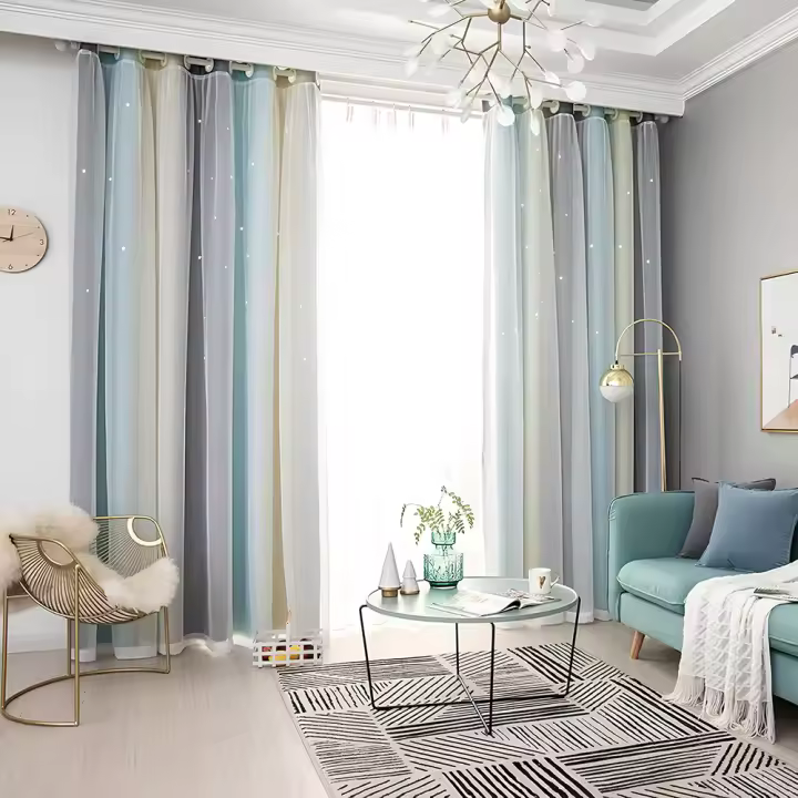 Cortinas con ojales rosa moderno, filtrantes de luz.estores enrollables,cortinas pack de 2, 100x130cm cortina opaca - 1