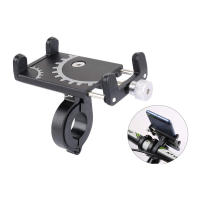 Soporte De Teléfono Para Bicicleta Y Motocicleta De Aleación De Aluminio Montaje En Manillar Compatible Con Móviles Negro - details 0