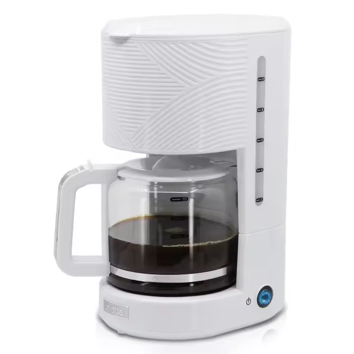 Briebe CM1171WHT Cafetera Goteo 10 Tazas Máquina de Café Filtro Reutilizable, Función  Mantener Caliente, 1,25 L, , Blanco - 1
