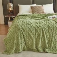 Manta De Tafurong De Poliéster 100% Coral Fleece Para Cama Y Sofá Color Sólido Suave Y Cálida Para Primavera E Invierno Tamaño Varía - details 1