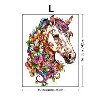 Rompecabezas De Madera Con Forma De Caballos Coloridos Juego De Puzzle Dificil Regalos Para Cumpleaños Para Niños Y Adultos - details 8