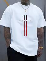 Camiseta De Algodón Puro Para Hombres Y Mujeres Estilo Casual Con Patrón De Letras De París Manga Corta Cuello Redondo Top De Fitness Transpirable Ligera Secado Rápido Protección Solar - details 1