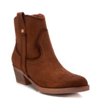 Botín de Mujer XTI 142039 en Antelina Camel con Tacón de 5 cm y Cremallera Lateral - details 2