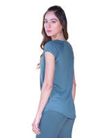 Camiseta mujer deporte manga corta t-shirt t-shirt transpirable rosa gym fitness running Ditchil - details 3