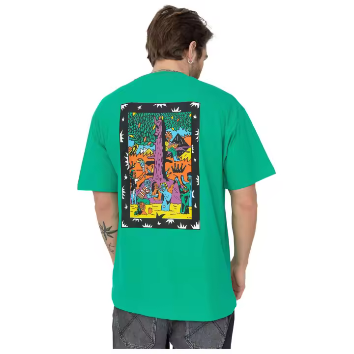 Camiseta de Manga Corta VOLCOM Bob Mollema 2 Paradise para hombre en color verde - 1