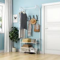 Perchero de pie, Metal, Zapatero, Resistente con estante para zapatos y prendas, Organizador ropa y accesorios, Multifuncional para salón, Dormitorio, Sala de estar, Recibidor, Entrada - details 5