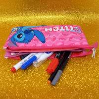 Estuche Stitch, Estuche Porta Todo Triple con Cremallera de Stitch Disney, Portatodo con 3 Cremalleras 22x12cm, Material Escolar Infantil para Niños y Niñas (ROTULADORES NO INCLUIDOS) - details 2
