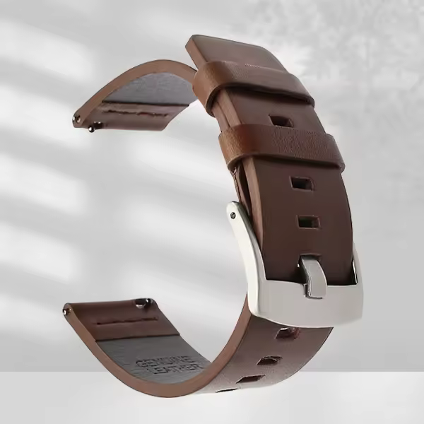 Correa De Reloj De Cuero 20mm 22mm Para Samsung Galaxy Watch 3 Active2 Huawei Watch GT 2 Quick Release Compatible Con Varias Marcas - 1