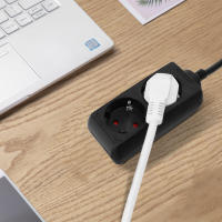 Aigostar Regleta Alargador de 2/3 Enchufes con Cable de 1.5/3 Metros, Color Negro - details 4
