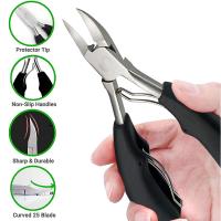 Tijeras De Uñas Profesionales Para Pedicura Herramientas De Paroniquia Conjunto De Manicura Acero Inoxidable Hoja Curva Fila De Tijeras Grandes - details 7