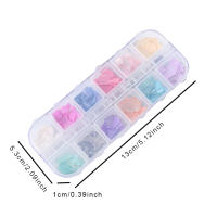 12 Grillas De Esmalte De Uñas Con Esmaltes De Concha De Abulón Decoración Natural 3D Para Manicura DIY Adornos De Belleza Herramienta De Técnica De Uñas - details 5