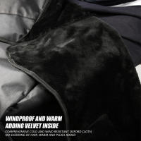 Conjunto De Calor Negro Para Motocicleta Y Scooter Eléctrico Con Collar Y Cubierta De Pierna Funda De Rodilla Suave Y Cálida Para Invierno - details 2