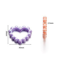 5pcs/Lote Contadores De Corazón De Acrílico Para Hacer Joyas Accesorios DIY Para Pulseras Y Pendientes En Colores Mixtos - details 1