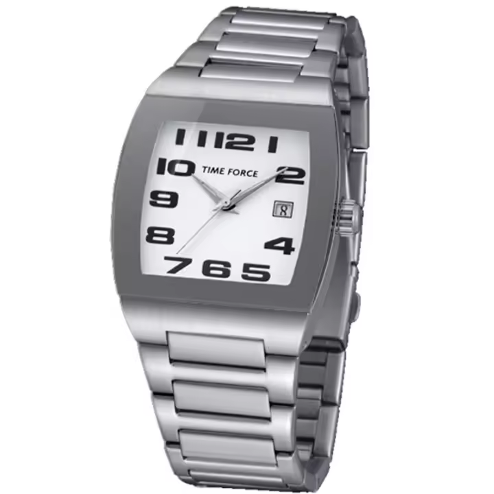Time Force Tf4080m02m  Reloj Para Para Hombre Color Plateado - 1