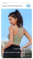 Sujetador Deportivo Para Mujer Talla Grande Con Cierre De Cremallera Estilo Explosivo Ajuste En La Espalda Protección Contra Golpes Malla Transpirable Para Yoga Y Fitness - details 4
