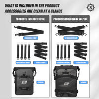 Bolsa De Sillín Para Motocicleta Impermeable Multifuncional De 10/20/30L Bolsa De Luggage Universal Para Ciclismo SOYAVISION - details 8