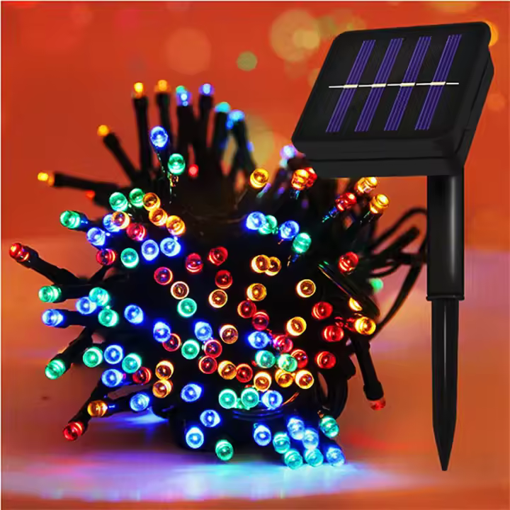 Luces Solares Para Exterior Impermeables De Guirnalda De Hadas 20/50/100/200 LEDs Decoración De Halloween Y Navidad - 1
