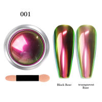 Polvo De Efecto Espejo Plateado Y Plateado Con Brillo De 12 Colores Para Uñas Pigmento De Aurora Metálico Decoración De Uñas - details 4