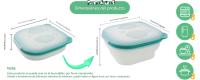 1 contenedor magnético plegable para almacenamiento de alimentario, silicona transparente de grado alimentario, Imanes duraderos y Sello Premium, apto para gelzador, microolas y lavavajas, a prueba de fugas y fácil de limpiar. - details 3