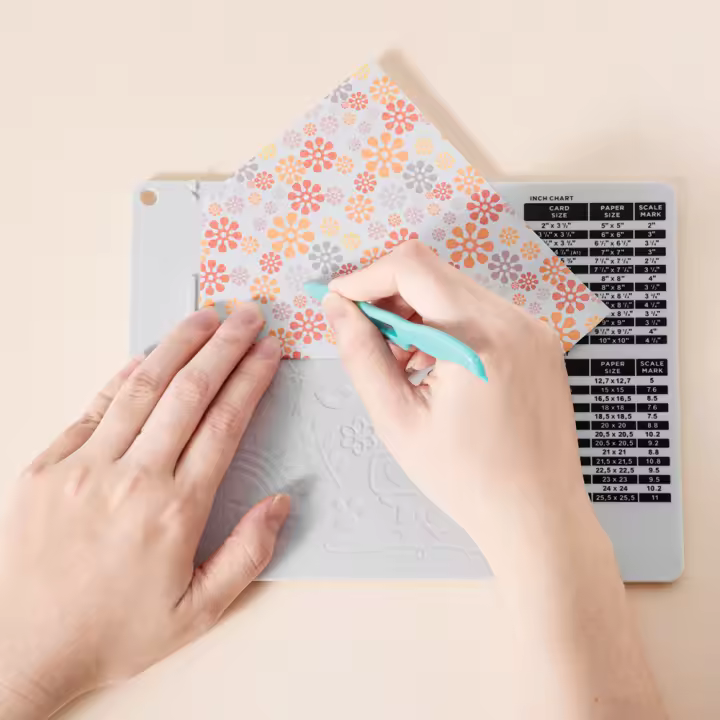 Cortadora De Papel Para DIY Scrapbooking Y Hacer Tarjetas Herramienta De Marcado Y Corte De Hojas 2025 Tablero De Marcado De Papel - 1