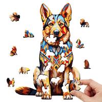 Regalo Personalizado De Madera En Forma Irregular De Perro Jigsaw Para Adultos Juego De Interacción Familiar Único Y Elegante - details 1