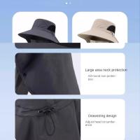 Gorro De Pesca Para Hombres Sombrilla Grande Protección Solar Gorro De Verano Cubrimiento Facial Al Aire Libre Montañismo - details 8