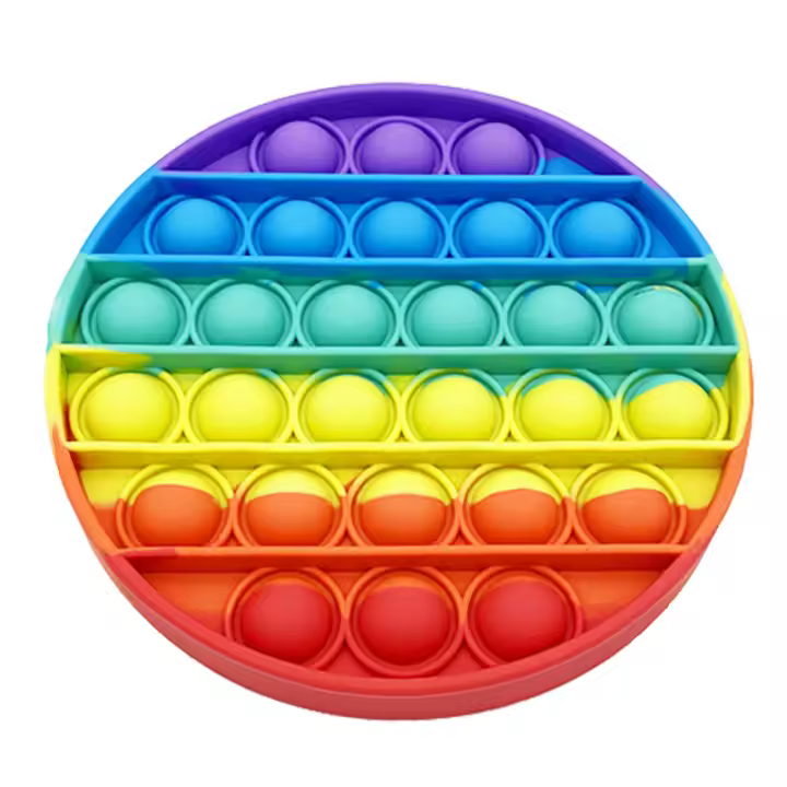 Juguetes Antiestrés De Dinosauro Arcoíris Sensory Pop Push Bubble Para Niños Juguetes Squishy Divertidos Alivio Del Estrés Para Autismo - 1
