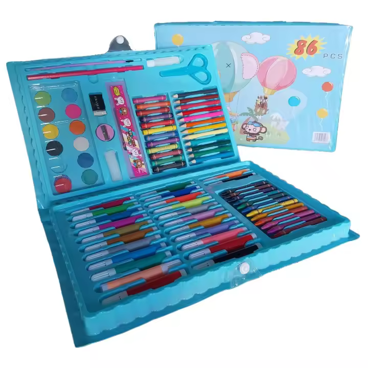 YverLand Descubre el Universo Creativo con el Estuche Maletín Superartista: Kit Completo de 86 piezas. Arte para Niños y Niñas, Desarrollando Imaginación y Talento a través de Pintura y Dibujo - 1