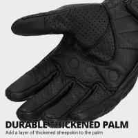 Guantes De Motocicleta De Verano En Cuero PU Genuino Protección Ciclismo Guantes De Bicicleta Con Fourchettes De Polyester - details 6
