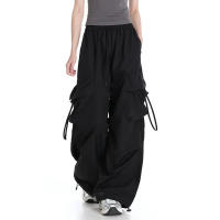 Pantalones Cargo Americanos Para Mujer Estilo Harajuku Y2K High Street Con Grandes Bolsillos Pantalones Anchos De Otoño Para Baile De Jazz Hip-Hop - details 1