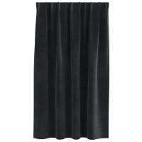 Cortinas Opacas vidaXL con Cinta Superior 2 pcs de Terciopelo Negro - details 2